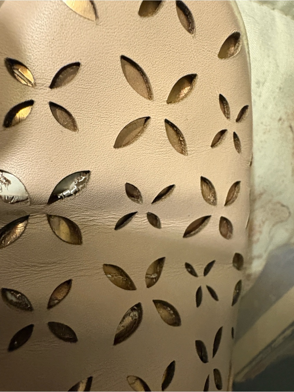Michael Kors Blush Pink Perforated Slip-On Sneakers - Picture 3 of 13